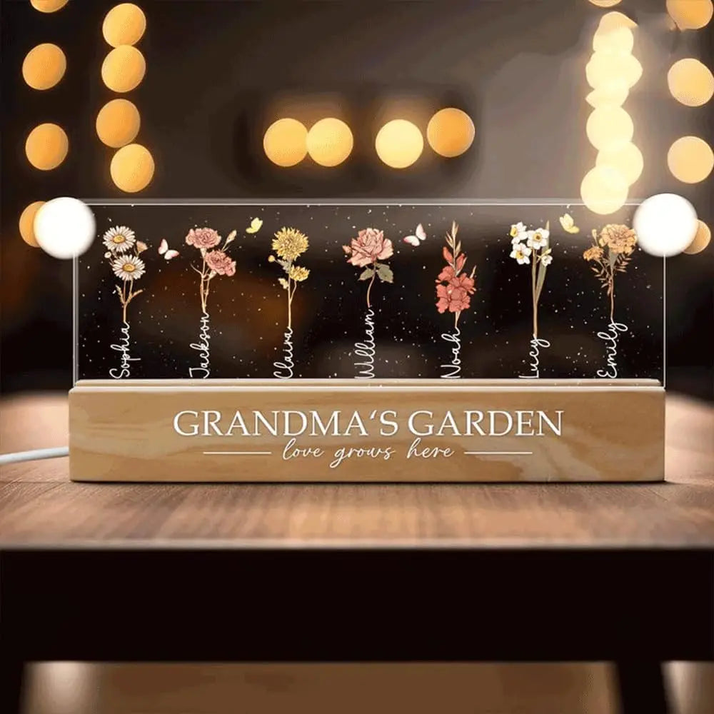 Grandma's Garden Birth Month Flower Personalized